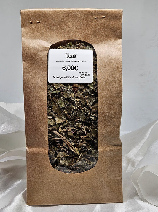 Toux ( violette ronce plantain bouillon blanc ) 50 grs - La farigoule mille et une plante
