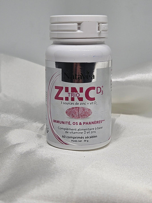 Trio zinc D3 60 comprimés NataVéa - La farigoule mille et une plante