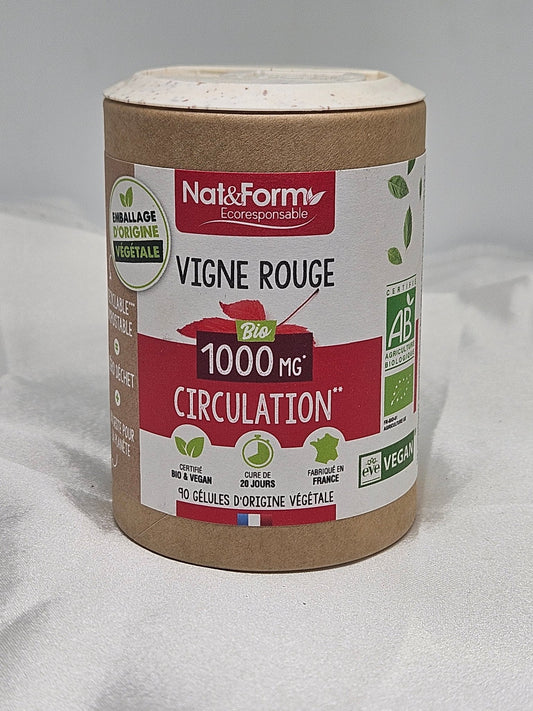 Vigne rouge bio 90 gélules nat et form - La farigoule mille et une plante